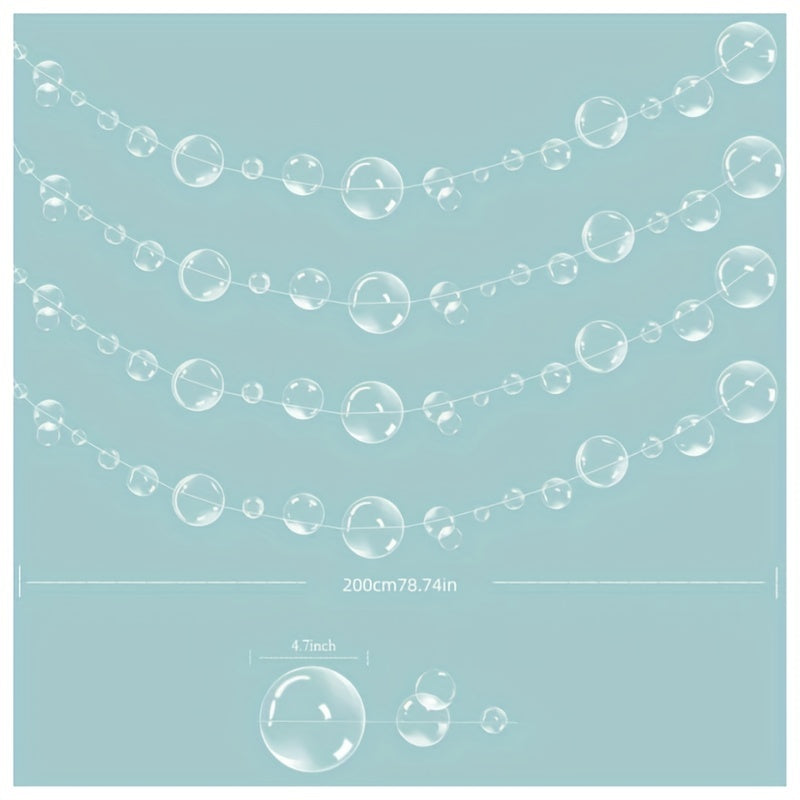 Sea Bubble Garland Little Mermaid Party Decoration 2D Bubble Skirt Garland
