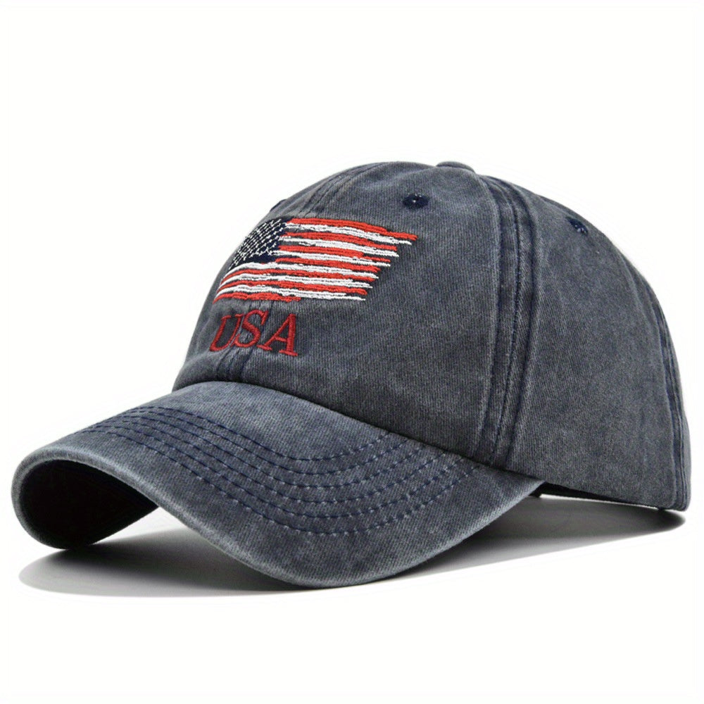 American Flag Baseball Cap Embroidered Sun Visor