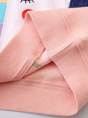 Girls Sweatshirt Pony Embroidery Graphic Comfort Fit Long Sleeve Top
