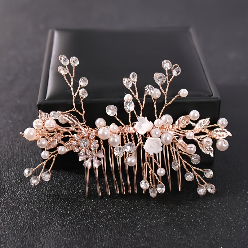Crystal & Pearl Bridal Comb