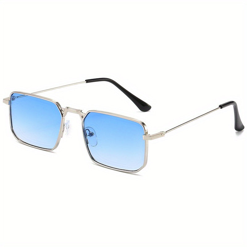 Square Metal Frame Sunglasses Mod Anti Glare UV400