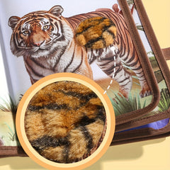 Baby Dino Touch Book Soft Fabric Lifelike Animal Illustrations