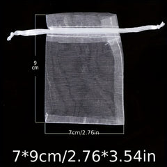100pcs Organza Jewelry Bags Drawstring Little Mesh Gift Pouches Mini Candy Bags