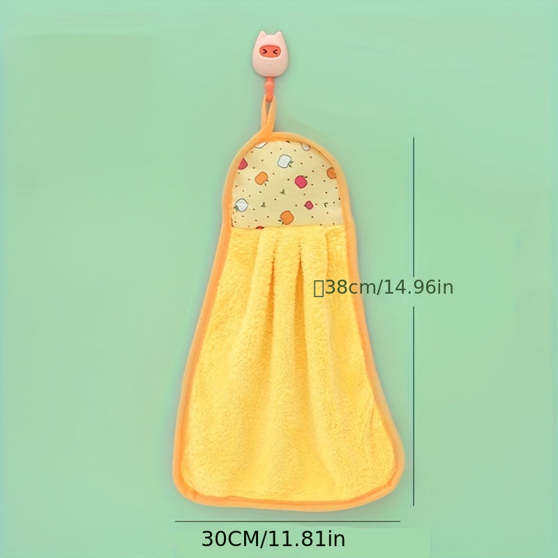 3pcs Coral Fleece Hand Towel Lint Reusable Washable for Kitchen and Bathroom