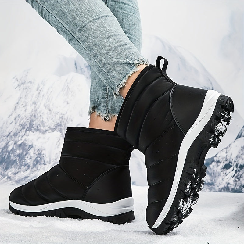 Anti Slip Medium Tube Snow Boots Thick Bottom Shoes Women's Footwear