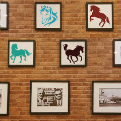 Set of 9 Horse Stencils for Drawing/Painting 150X150Mm