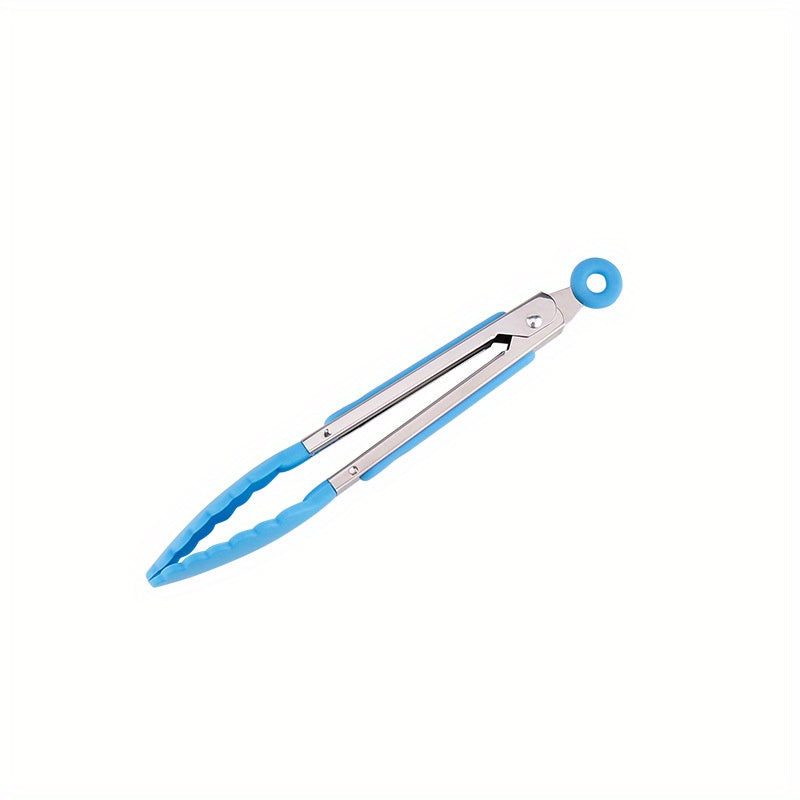 Non Slip Silicone Food Tongs Stainless Steel Kitchen Tongs Durable