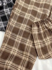 2pcs Plaid Sleep Bottoms Soft & Comfy Elastic Waistband Pants