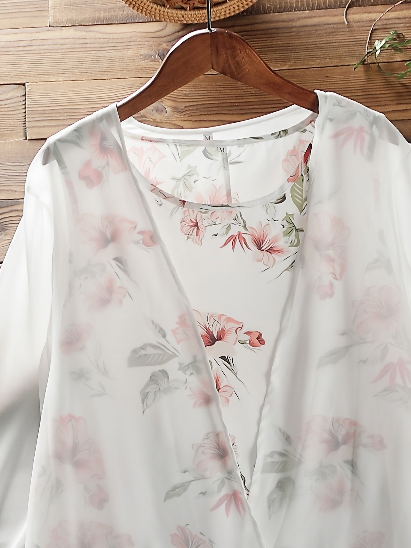  Women's Floral Tank Dress & Cardigan Set