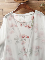  Women's Floral Tank Dress & Cardigan Set