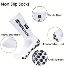 Men's Soccer Socks Non slip Football Socks Grip Crew Socks