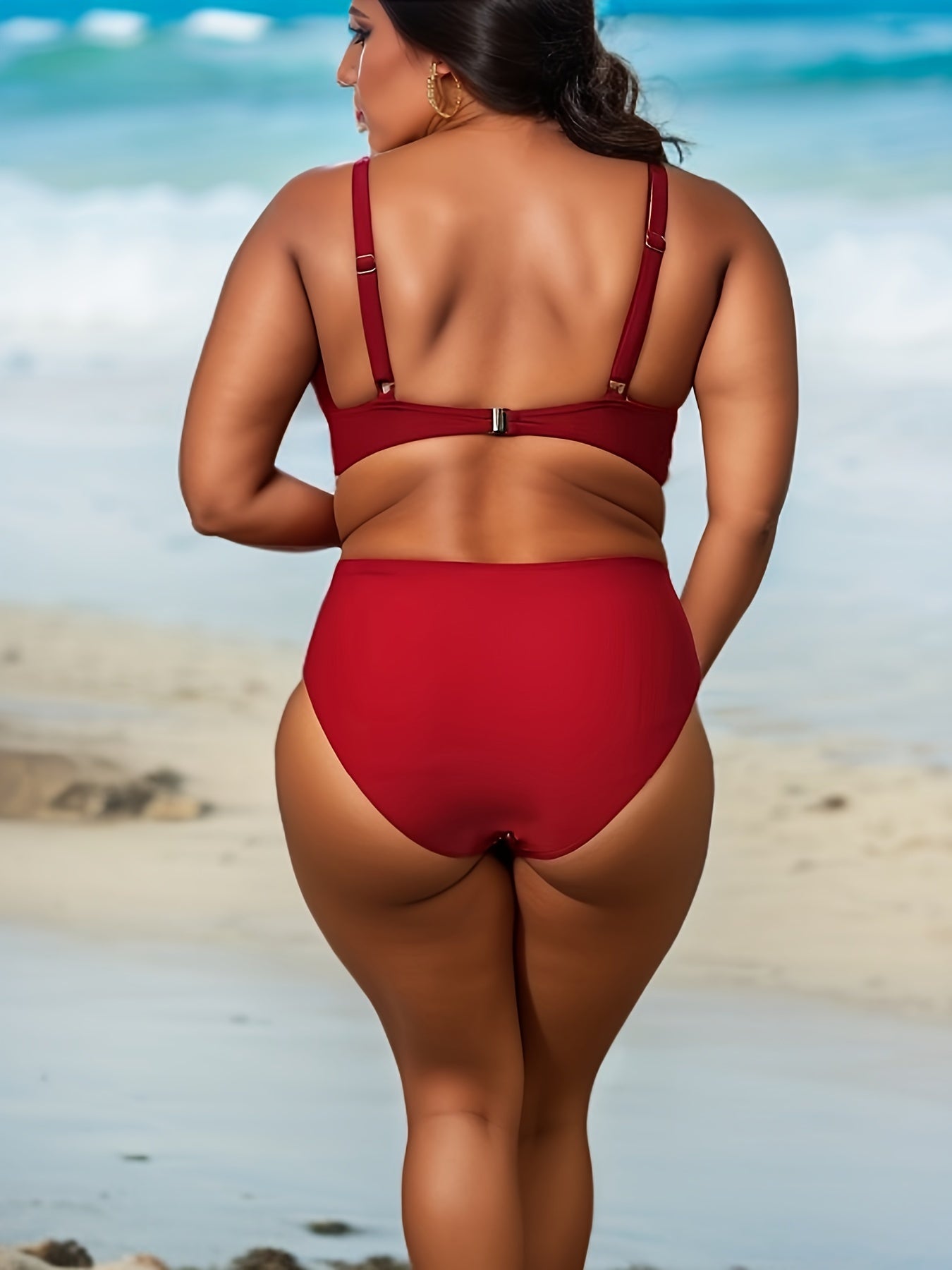  Sexy Bikini Set - Solid Molded Cup Push Up Bra & Panty Swimsuit 2 Piec