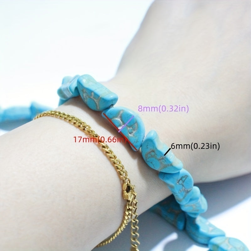 30 Stars 25 Moon Turquoise Beads DIY Necklace Bracelet
