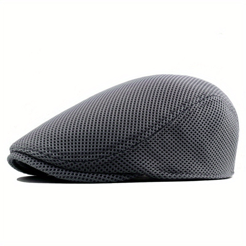 Men's Breathable Mesh Newsboy Cap for Driving