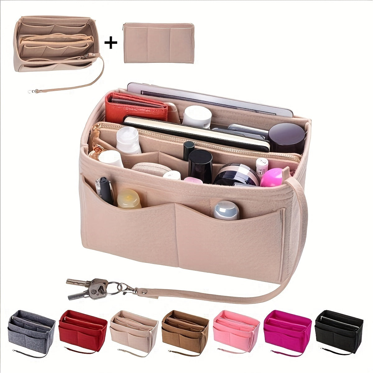 Solid Insert Bag Storage Lightweight Organizer