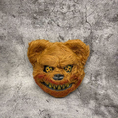 Spooky Rabbit Mask Plush with Yellow Eyes