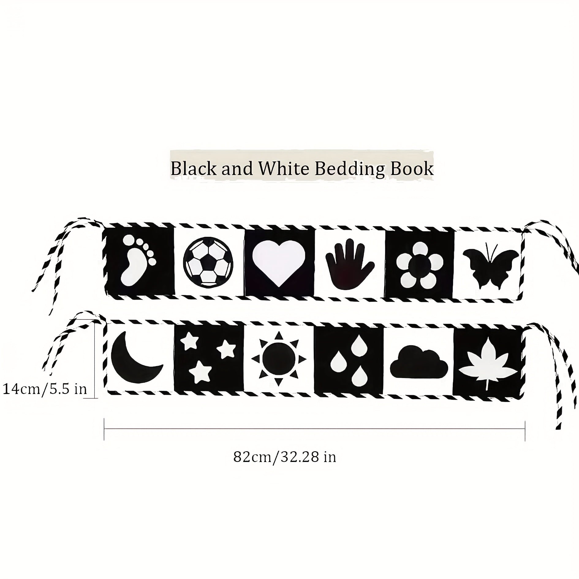 Baby Educational Cloth Book Animal Shape Bed Hanging Toy