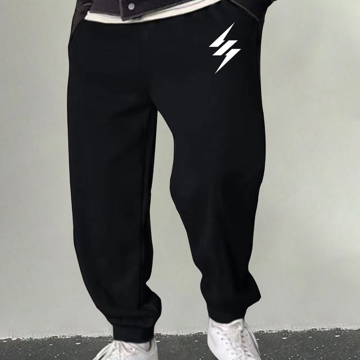 Men's Lightning Graphic Sweatpants Slightly Stretch Joggers