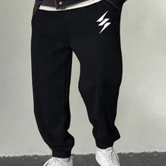 Men's Lightning Graphic Sweatpants Slightly Stretch Joggers