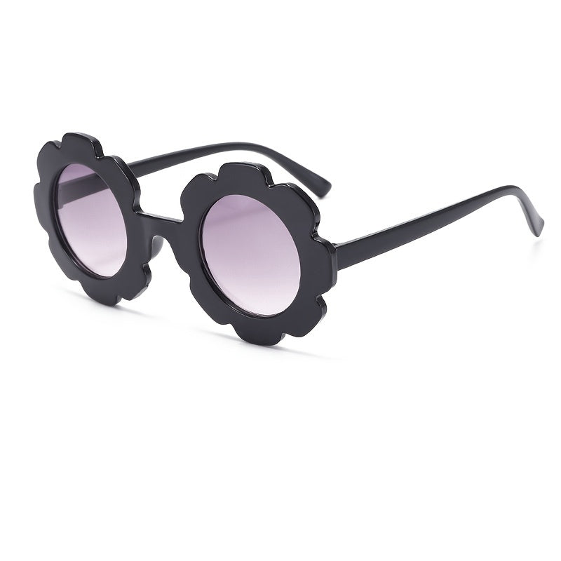 Kids Sunflower Round Frame Sunglasses