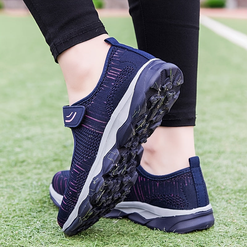 Women's Breathable Knit Sneakers Low Top Lightweight Casual Shoes