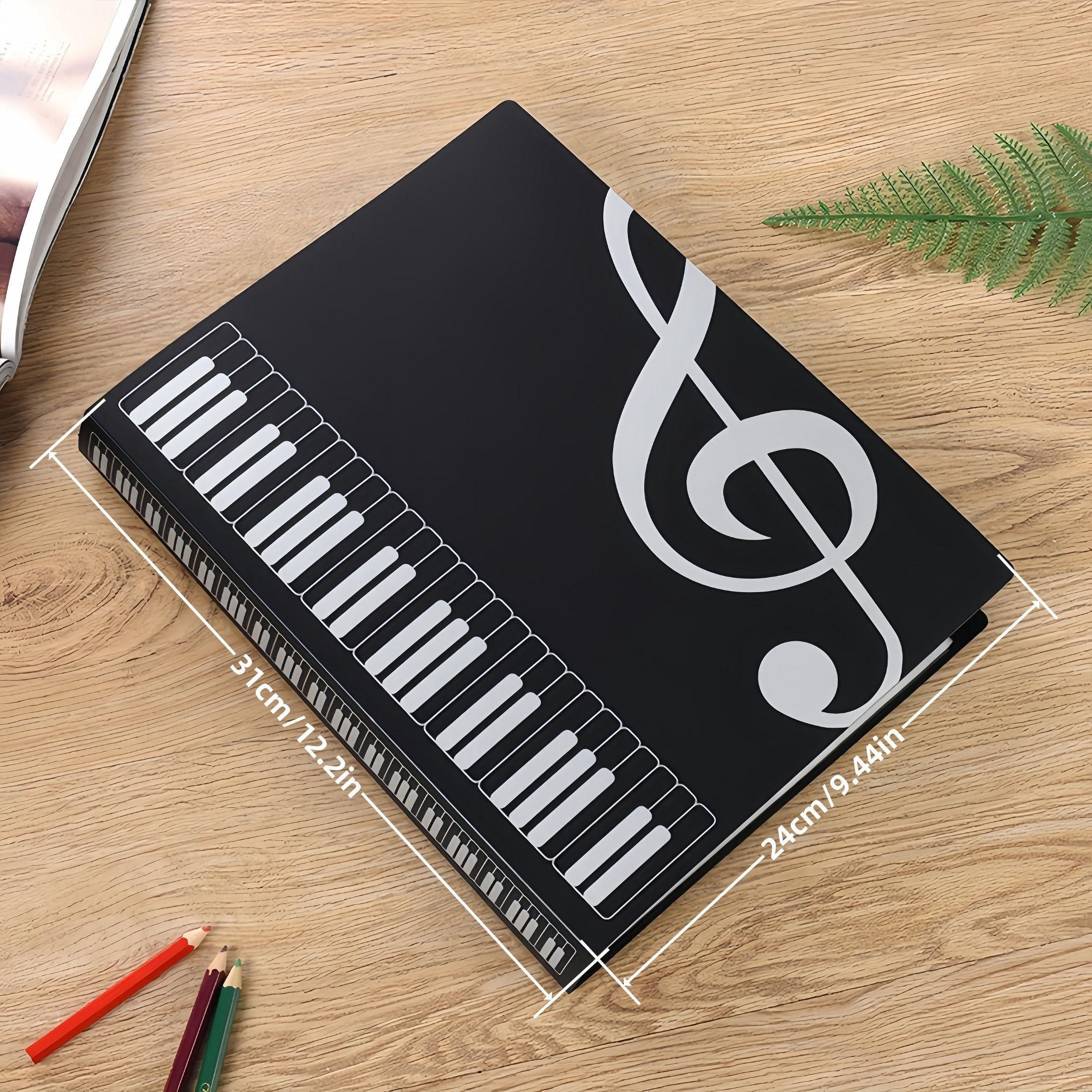 10pcs Music Notation Book Clip A4 Folder Insert Clip Five Line Notation