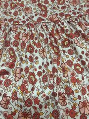  Ditsy Floral Print Long Sleeve V Neck Dress