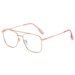 Vintage Metal Double Beam Anti Light Glasses Frame Men's Eyeglasses