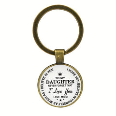 I Love You Son And Daughter Keychain Decoration Wallet Accessories Gift