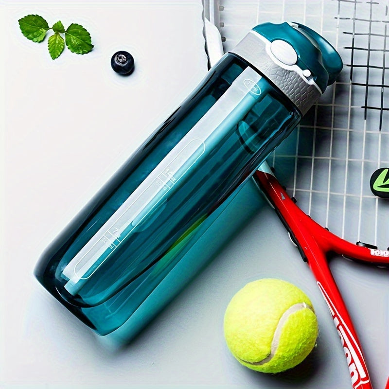 750ML Sports Straw Water Bottle BPA-Free Leakproof Clear Plastic Bottle