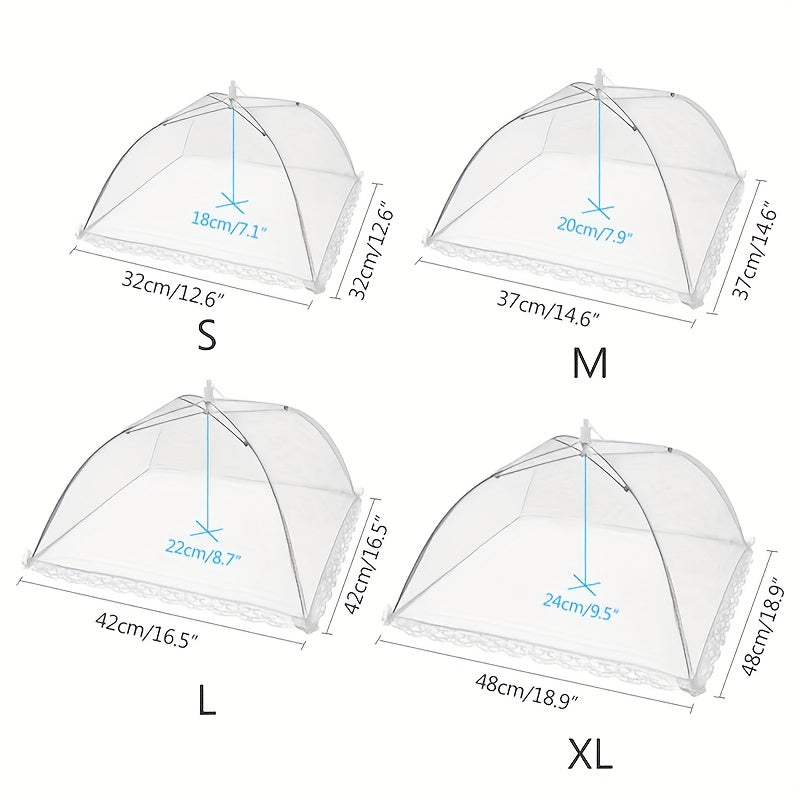Foldable Mesh Food Cover Anti-mosquito Table Cover Household Meal Cover