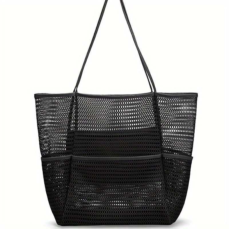 Large Capacity Mesh Beach Tote Bag Travel Swimming Storage Toiletry Bag