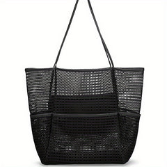 Large Capacity Mesh Beach Tote Bag Travel Swimming Storage Toiletry Bag