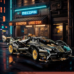 3900pcs Golden Building Blocks Set Sports Car Model Kit