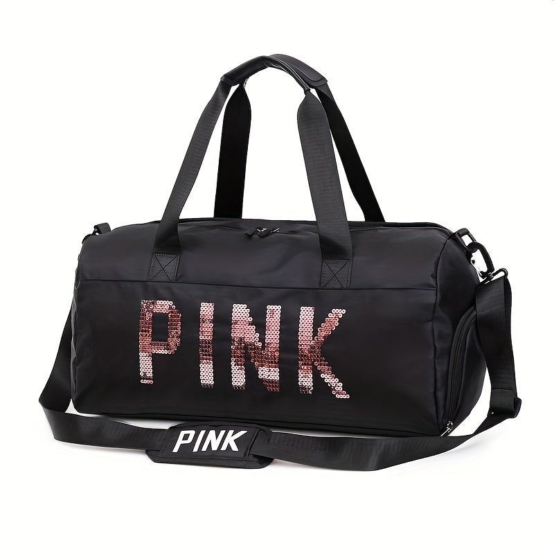 Sequins Decor Sports Bag Large Capacity Shoulder Bag