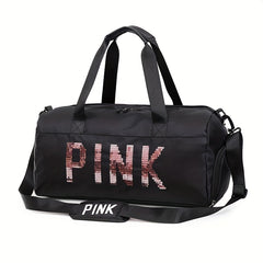 Sequins Decor Sports Bag Large Capacity Shoulder Bag
