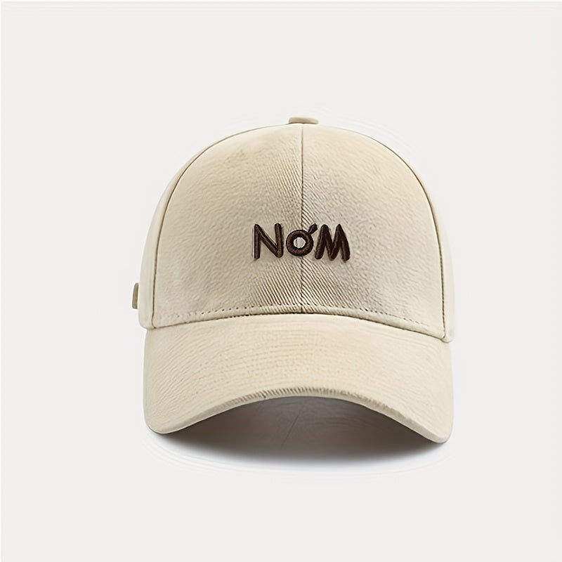No'M Embroidery Baseball Cap Solid Couple Dad Hats Unisex Sun Hats