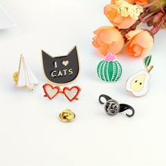Cactus Ice Cream Enamel Pin Brooch Clothing Accessories