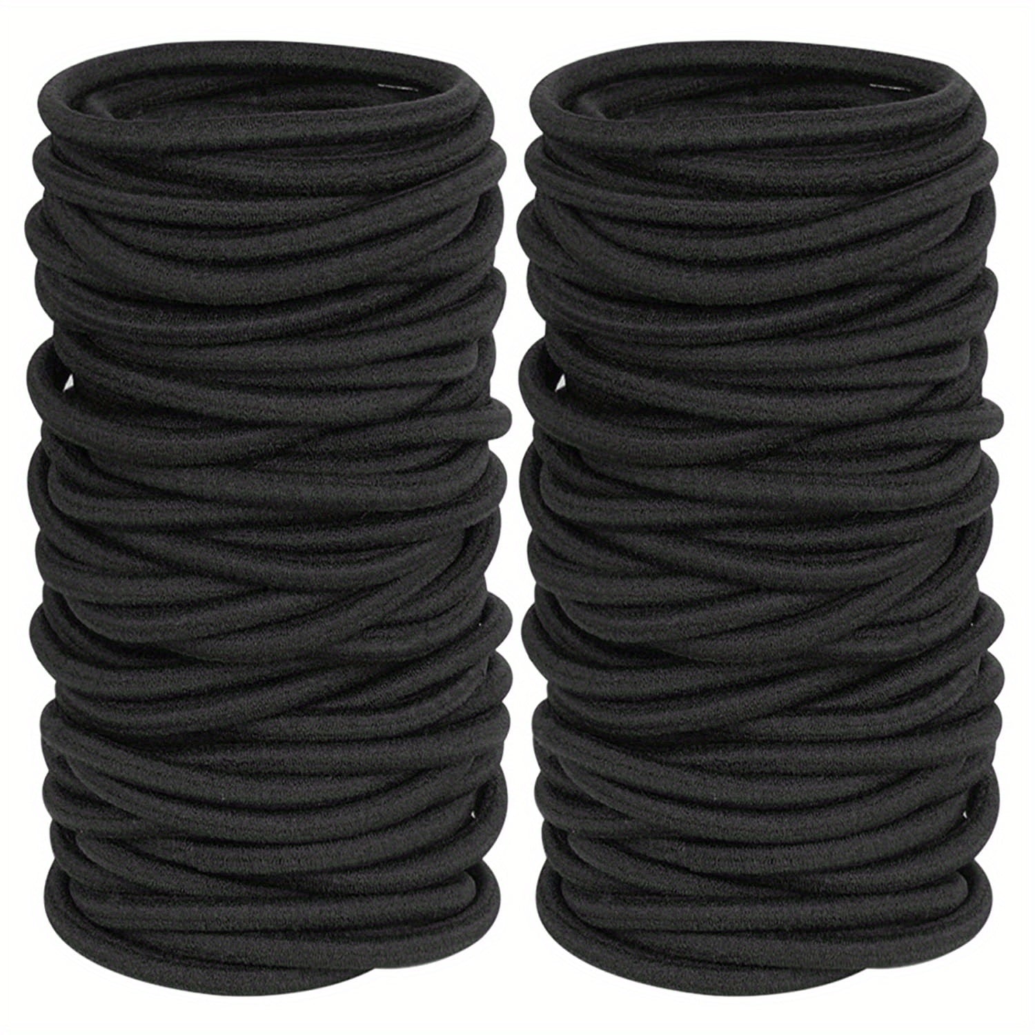 50 Pcs Hair Ties for Thick & Curly Hair Ponytail Holders Elastic Bands Women Men