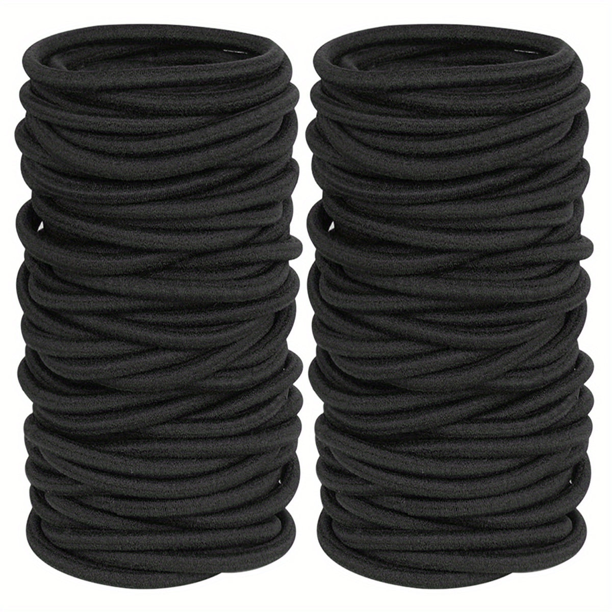 50 Pcs Hair Ties for Thick & Curly Hair Ponytail Holders Elastic Bands Women Men