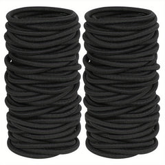 50 Pcs Hair Ties for Thick & Curly Hair Ponytail Holders Elastic Bands Women Men