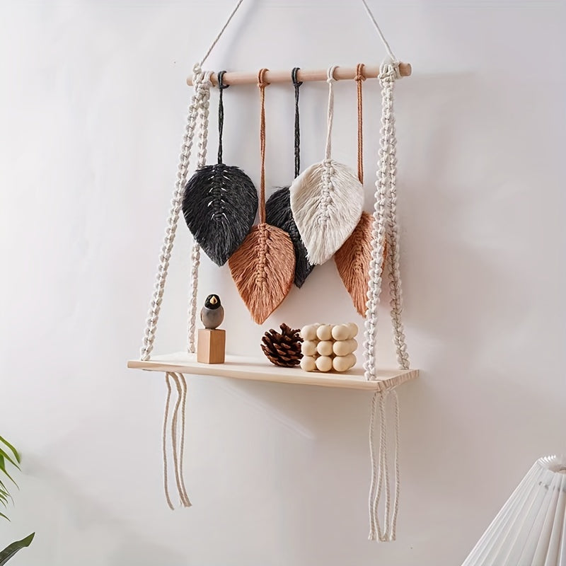 Bohemian Decorative Storage Board With Leaves 30cm