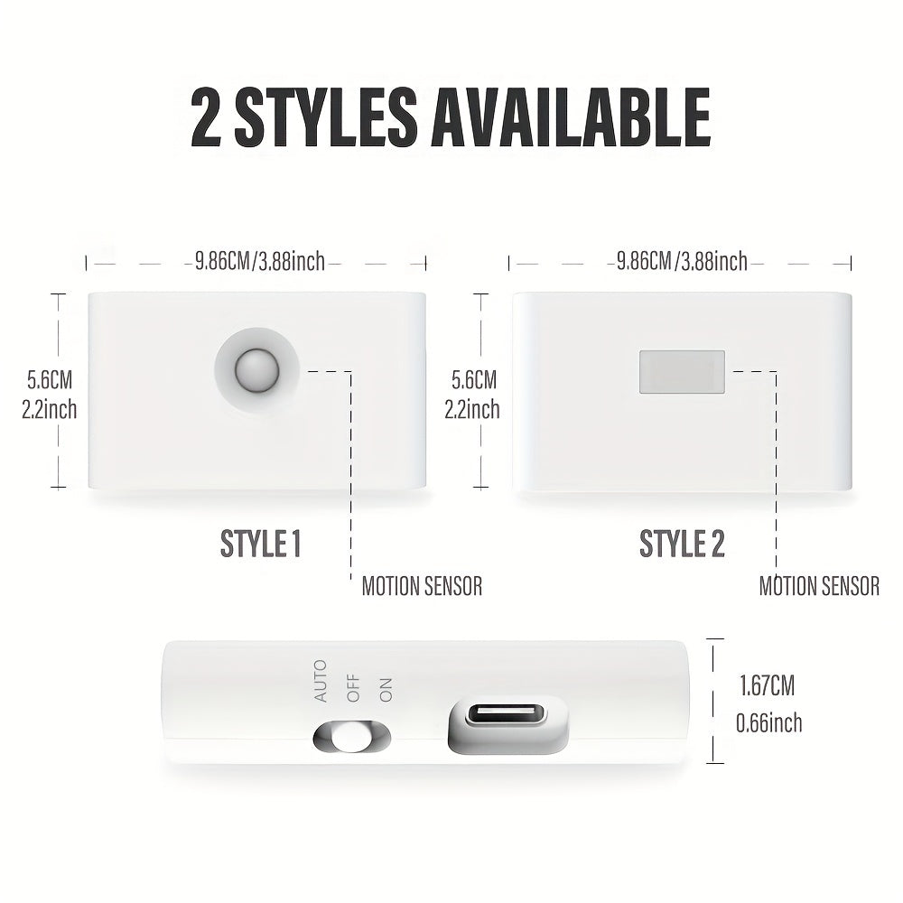 LED Motion Sensor Night Light Outdoor USB Rechargeable Wall Light