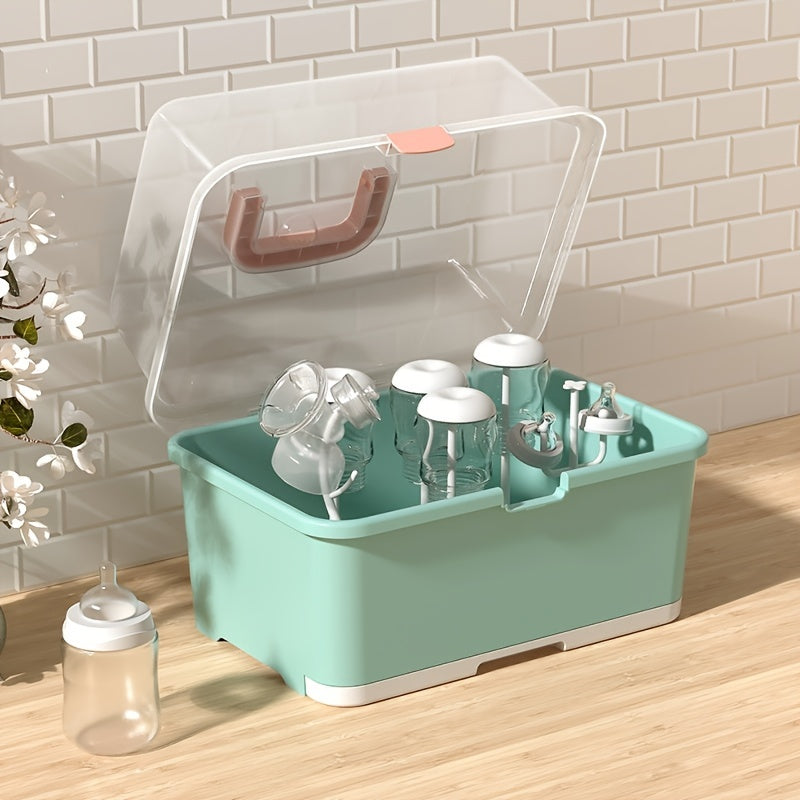 Portable Baby Bottle Drain Box Drying Rack Dustproof Box