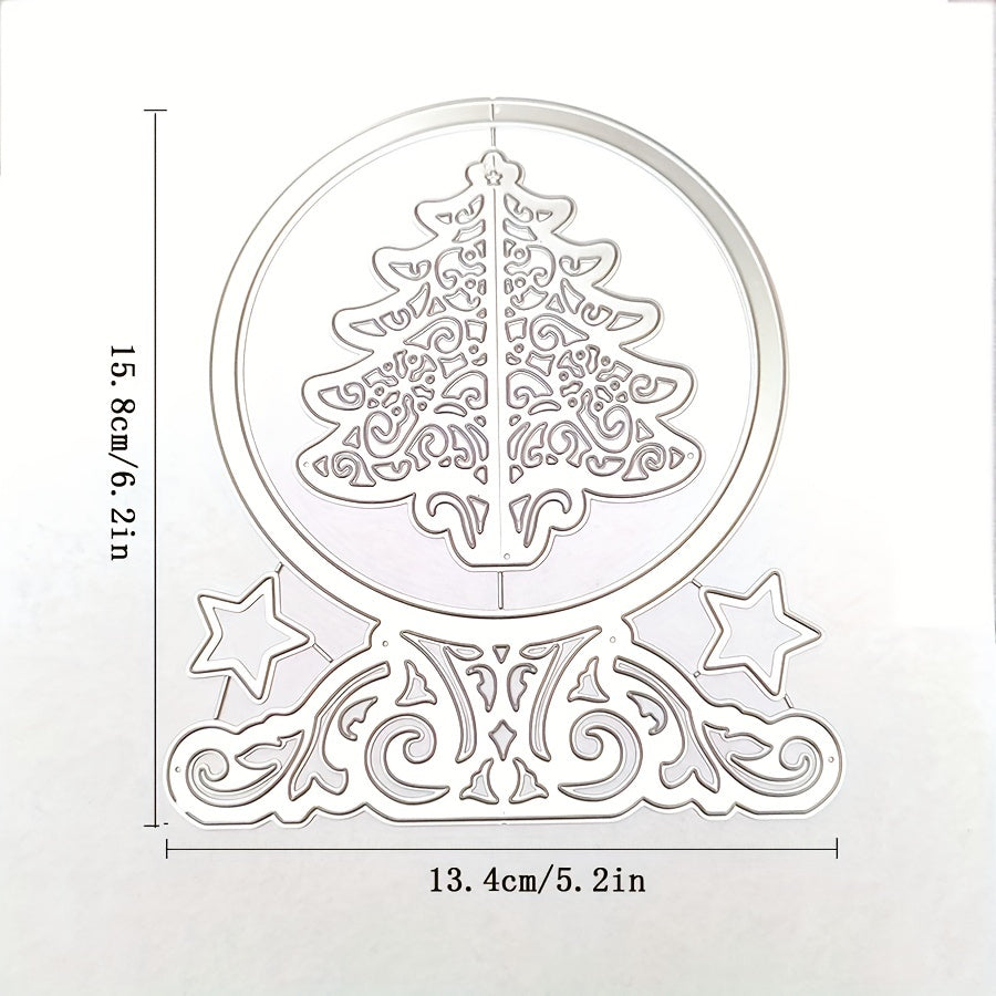 Christmas Series Metal Cutting Die - Christmas Tree Lanterns And Deer Molds
