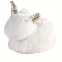 Unicorn Soft Plush Cozy House Slippers for Baby Girls