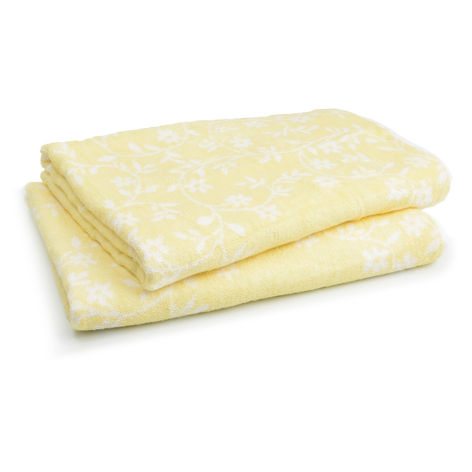 Soft Flower Pattern Bamboo Fiber Bath Towel