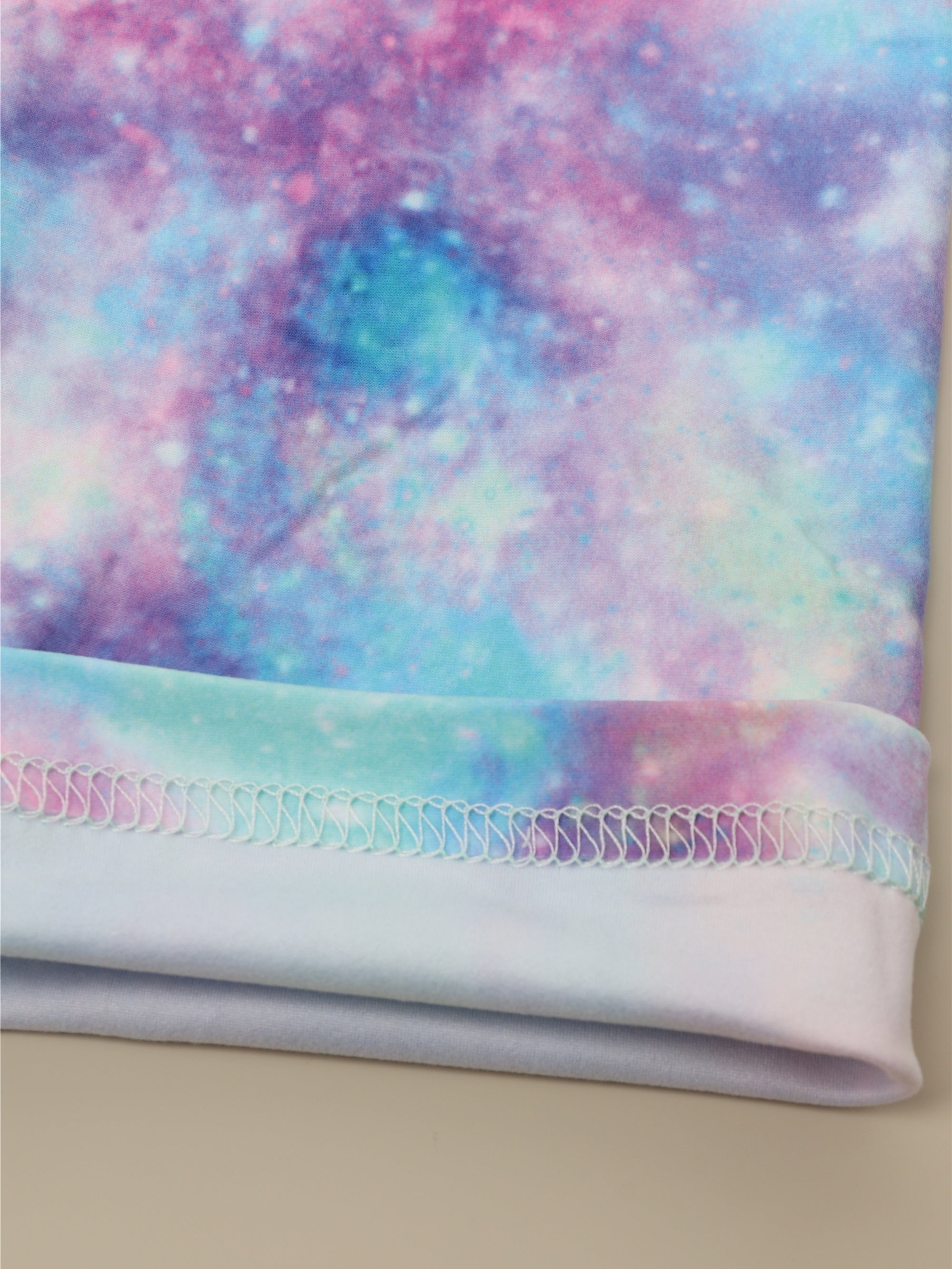 Toddler Girls Tie Dye Starry Sky Graphic Biker Shorts