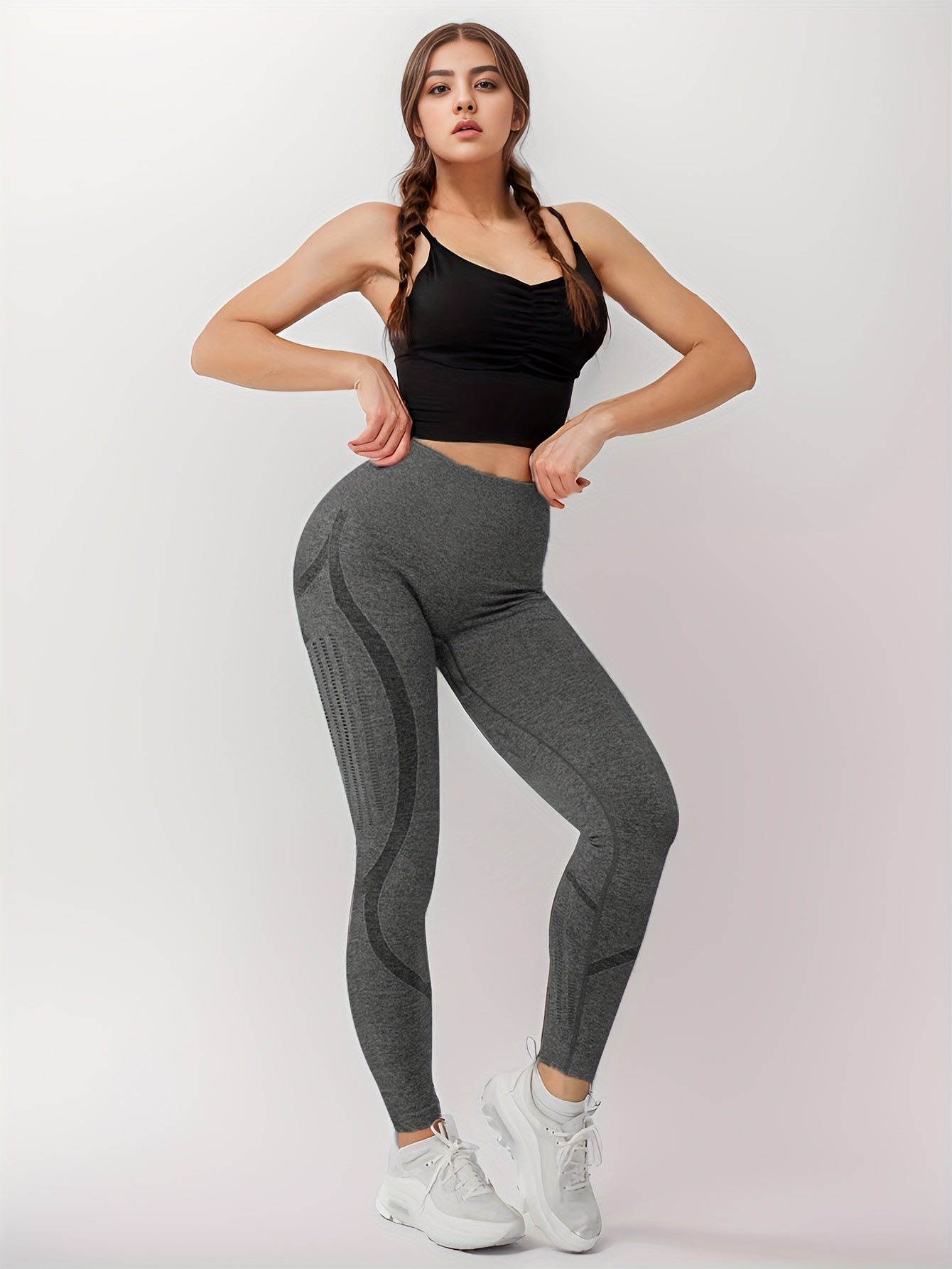  Colorblock High Rise Yoga Leggings