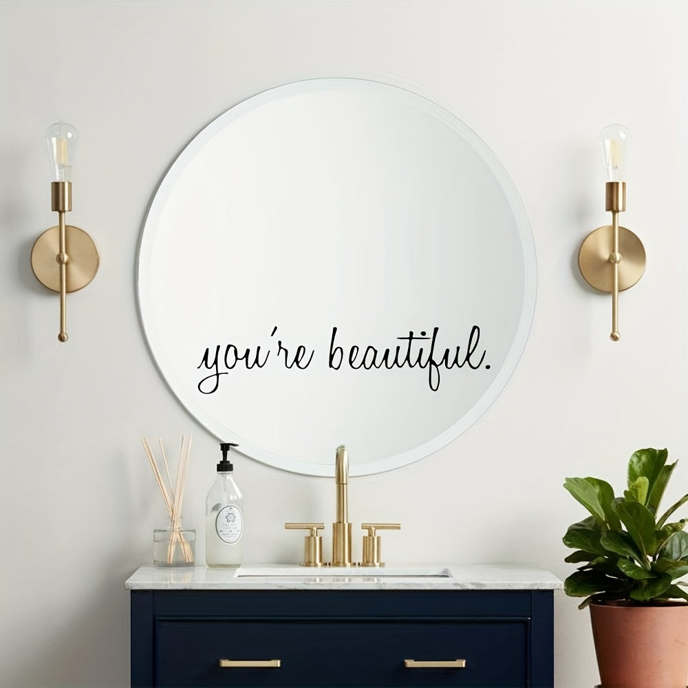 Mirror Decorative Sticker You Are Very PVC Material Pure Text